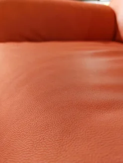 Sessel 4252 Stoff Galero Rot Sternfuß Metall Schwarz mit Hocker