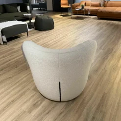 Sessel 173 Teddystoff 6530 Cremeweiß Creme Weiß Inklusive Kunststoffgleiter