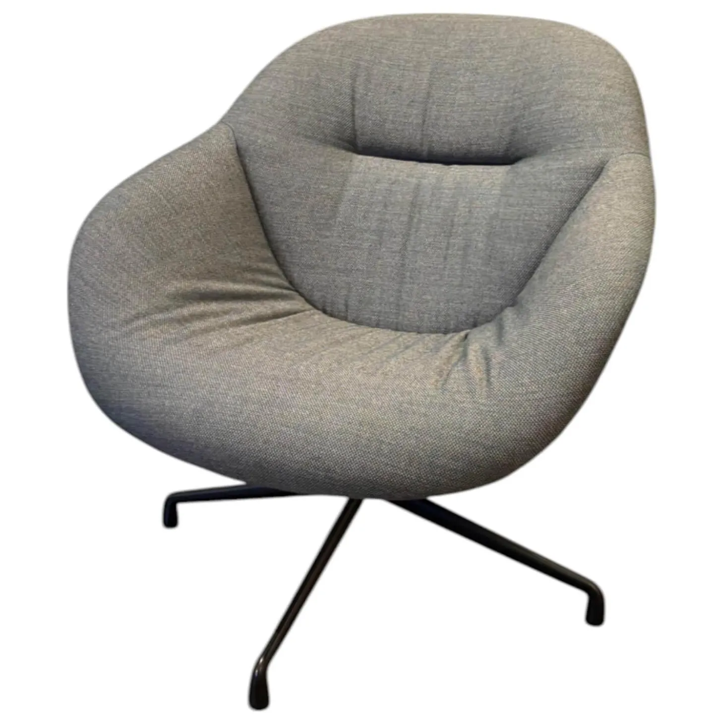 Sessel AAL 81 Soft Stoff Fjord 971 Petrol Grau Blau Gestell Aluminium Schwarz Pulverbeschichtet