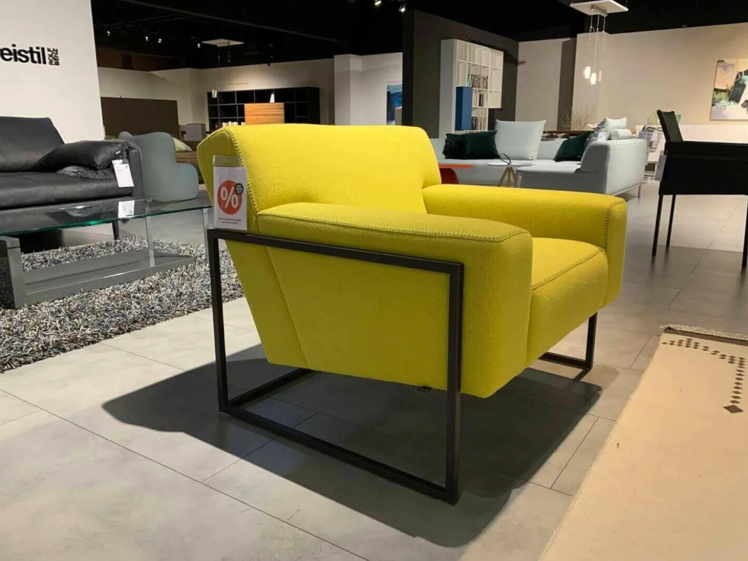 Sessel Adartne Stoff 81573 Hallingdal 65-420 Gr. 6 Gestell Braun