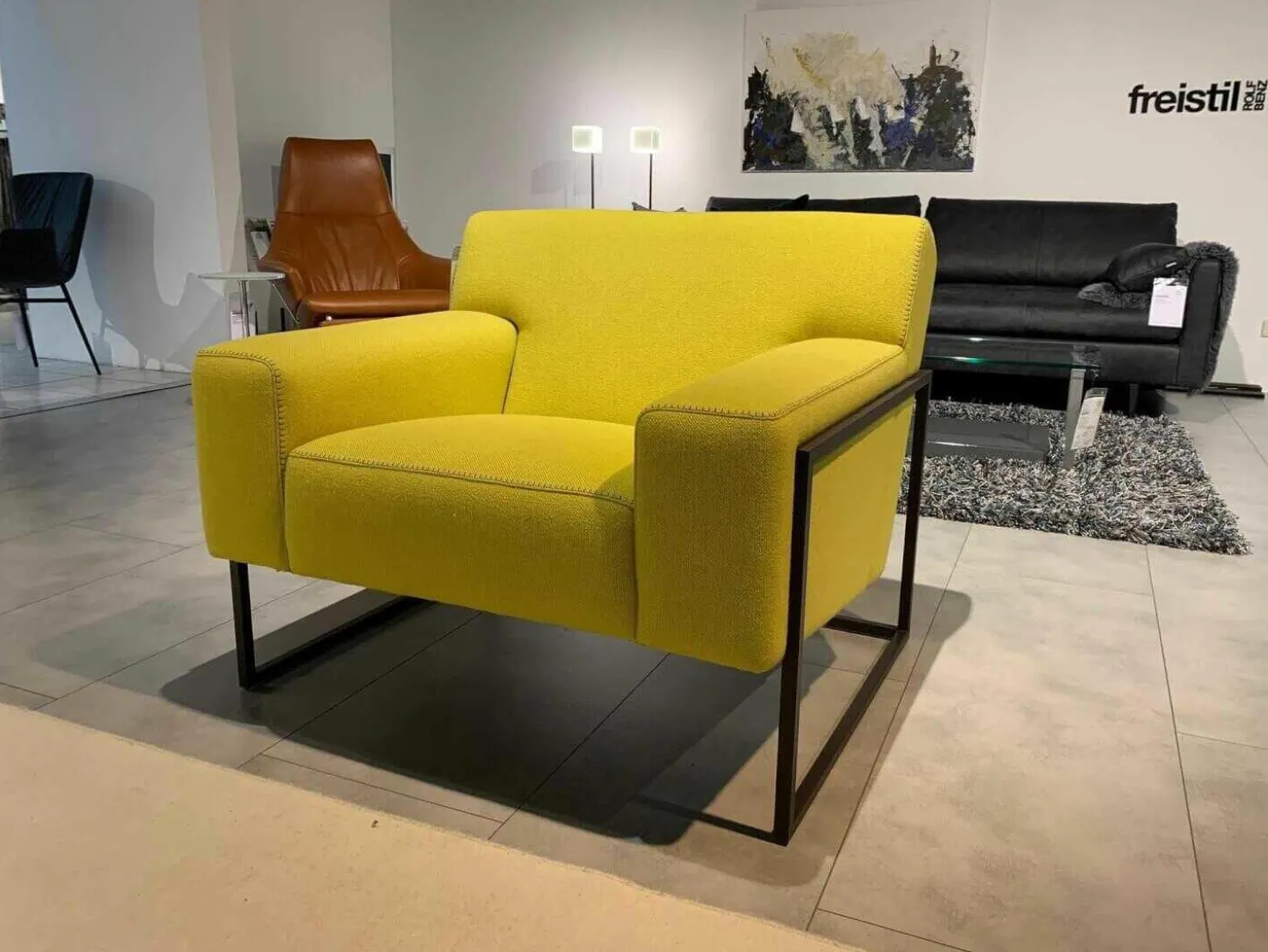 Sessel Adartne Stoff 81573 Hallingdal 65-420 Gr. 6 Gestell Braun