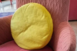 Sessel Amandine Stoff 5271-13 Rosa Pink mit Kissen