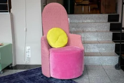 Sessel Amandine Stoff 5271-13 Rosa Pink mit Kissen