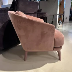 Sessel Amy Bezug Stoff Amica BW1731-484 Rosa Gestell Lackiert Rosa