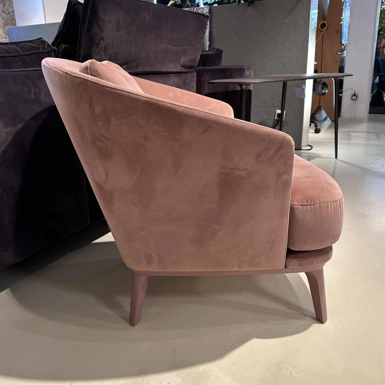 Sessel Amy Bezug Stoff Amica BW1731-484 Rosa Gestell Lackiert Rosa