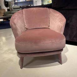 Sessel Amy Bezug Stoff Amica BW1731-484 Rosa Gestell Lackiert Rosa