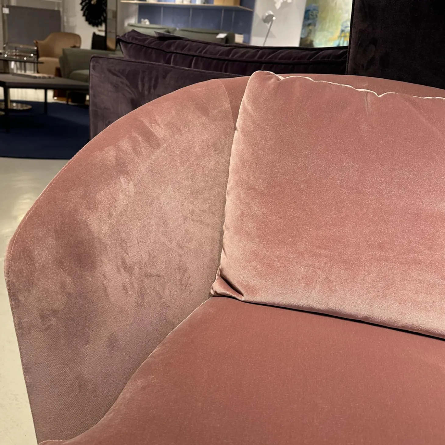 Sessel Amy Bezug Stoff Amica BW1731-484 Rosa Gestell Lackiert Rosa