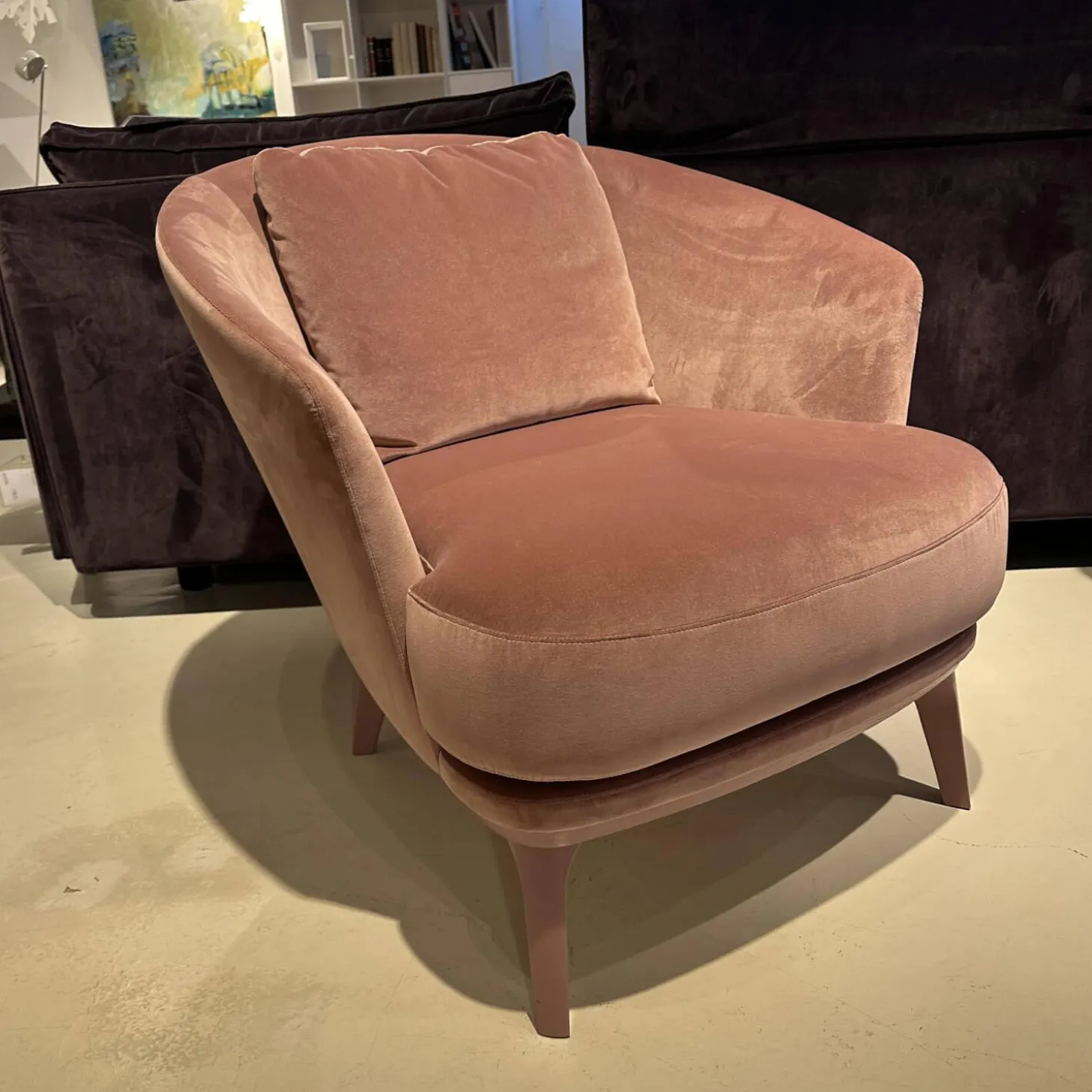 Sessel Amy Bezug Stoff Amica BW1731-484 Rosa Gestell Lackiert Rosa