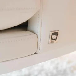 Sessel Amy Leder Normanndie Weiß