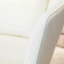 Sessel Amy Leder Normanndie Weiß