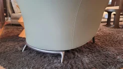 Sessel Angie ANG83S Stoff Fisher 04 Salvia Grau Rückseite Kernleder Bustier Salbeigrün Grau Grün