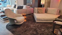 Sessel Angie ANG83S Stoff Fisher 04 Salvia Grau Rückseite Kernleder Bustier Salbeigrün Grau Grün