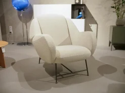 Sessel Anton Stoff Mondo 28120 20 Bianco Weiß Gestell Epoxy E 2100 Charcoal Matt Schwarz