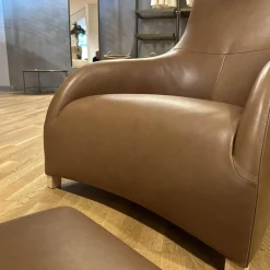 Sessel Apta Kalos 9750N Leder Kasla KS360 Hellbraun Inklusive Hocker und Kopfstütze