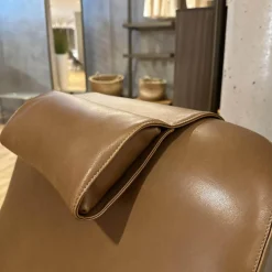 Sessel Apta Kalos 9750N Leder Kasla KS360 Hellbraun Inklusive Hocker und Kopfstütze