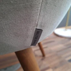 Sessel Armchair 375 Stoff Harald Silver Grau Gestell Eiche