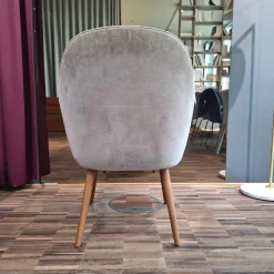 Sessel Armchair 375 Stoff Harald Silver Grau Gestell Eiche