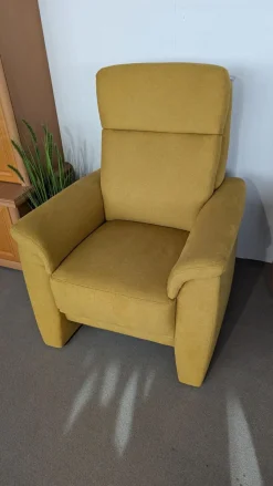 Sessel Arnheim Stoff 5697 119 Denise Sonne Gelb Füße Kunststoff Schwarz