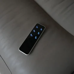 Sessel Arva E Lounge Leder Sauvage Schlammgrau 8103 Grau 5 Fuß Stern Gestell Schwarz M01 Mit Kopfstütze