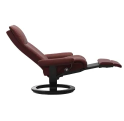 Sessel Aura M mit Akku Classic Black LegComfort Leder Paloma Cherry