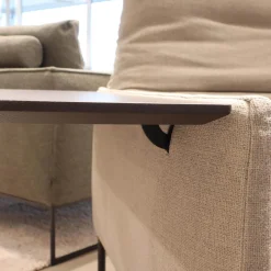 Sessel Avalanche Stoff 8311 Muschel Beige Hocker Leder 249 Cognac Braun Fuß F01 Feinstruktur Schwarz mit Hocker