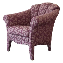 Sessel Bahama 617 Stoff Blauviolett Beige Füße Mit Stoff Bezogen