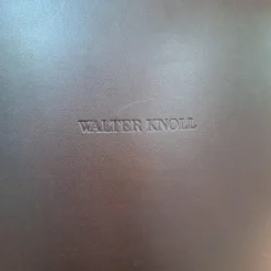 Sessel Bao Außen Leder Seddle Coffee Schwarz Innen Stoff Samt Harald Pumpkin Orange Drehteller Schwarz