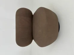 Sessel Bao Klein Sonderleder Torf Braun Drehteller Matt Pulverbeschichtet Schwarz Mit Filzgleitern