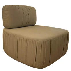 Sessel Barrel Gerafft Lounge Bezug Stoff Stonewash Q341 Aitstream 3175 Hellgrau