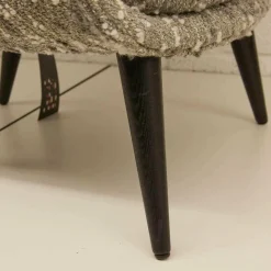 Sessel Bat Lounge Chair Low Back Stoff 07 Woodstock Wood Black Stained