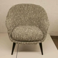 Sessel Bat Lounge Chair Low Back Stoff 07 Woodstock Wood Black Stained