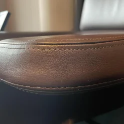 Sessel Blake Leder Braun Gestell Silber