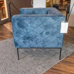 Sessel Block Bezug 517 Soft Skin Rhombus 05 Blue