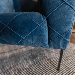 Sessel Block Bezug 517 Soft Skin Rhombus 05 Blue