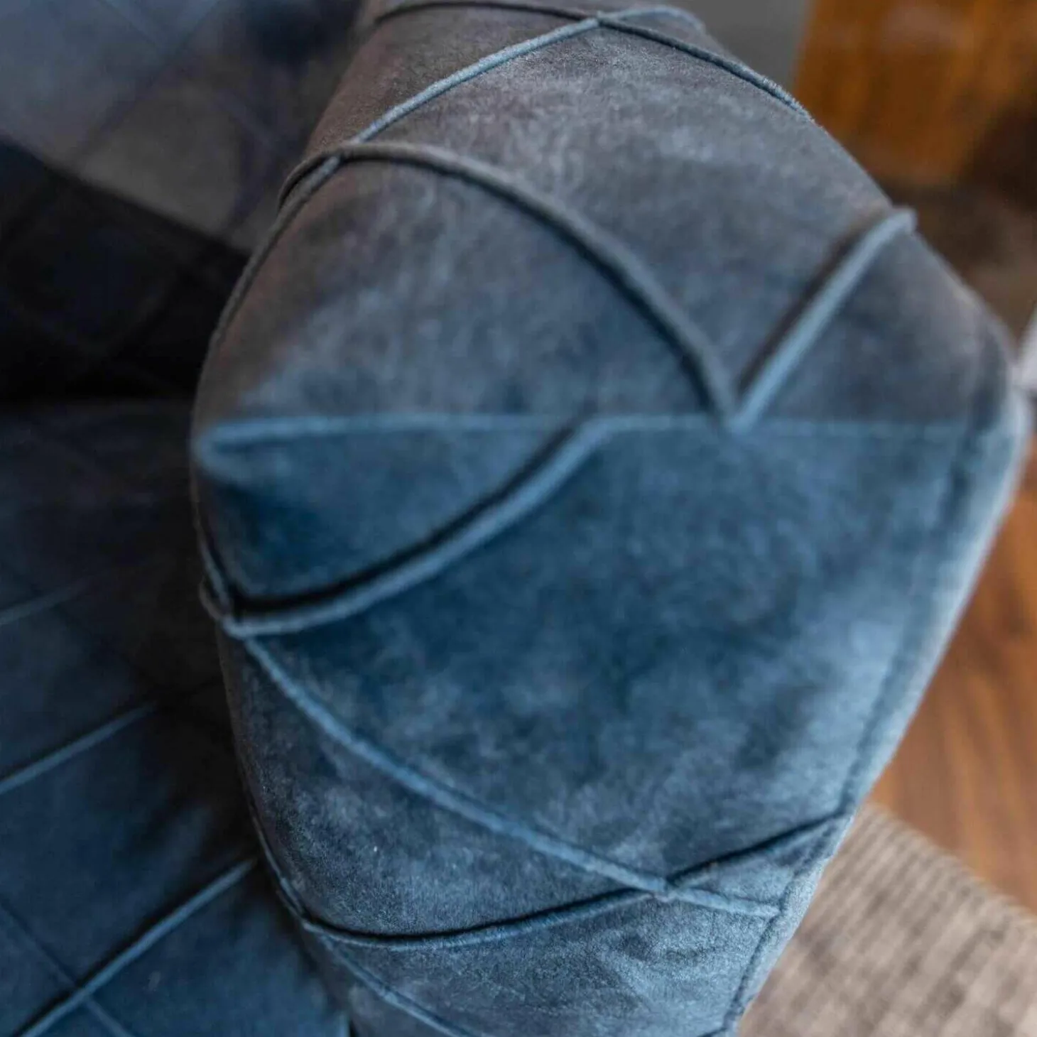 Sessel Block Bezug 517 Soft Skin Rhombus 05 Blue