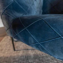 Sessel Block Bezug 517 Soft Skin Rhombus 05 Blue