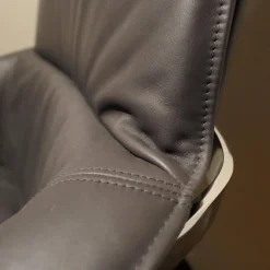 Sessel Bond Leder Space Schiefer Grau Drehbar