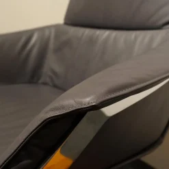 Sessel Bond Leder Space Schiefer Grau Drehbar