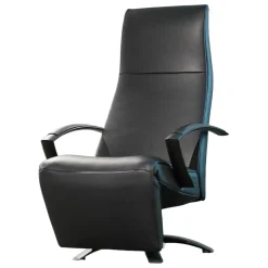 Sessel Brainbuilder Mono Move Black Edition Leder Celia Nero Schwarz 5 Stern Fuß Ellipse Schwarz Lackiert