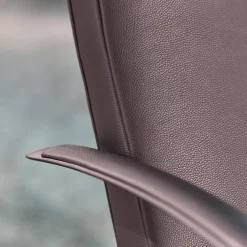 Sessel Brainbuilder Mono Move Black Edition Leder Celia Nero Schwarz 5 Stern Fuß Ellipse Schwarz Lackiert