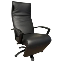 Sessel Brainbuilder Multi Move Medi Black Edition Leder Celia Nero Schwarz 5 Stern Fuß Ellipse Schwarz Lackiert