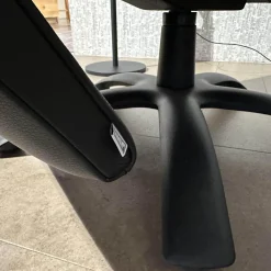 Sessel Brainbuilder Multi Move Medi Black Edition Leder Celia Nero Schwarz 5 Stern Fuß Ellipse Schwarz Lackiert