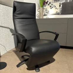 Sessel Brainbuilder Multi Move Medi Black Edition Leder Celia Nero Schwarz 5 Stern Fuß Ellipse Schwarz Lackiert