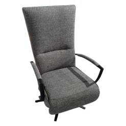 Sessel Brixton Style ModernBrixton Style Grau Sternfuß Schwarzmatt Verstellung Mechanisch