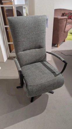 Sessel Brixton Style ModernBrixton Style Grau Sternfuß Schwarzmatt Verstellung Mechanisch