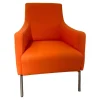 Sessel Bruno RVS Stoff Venice 2036 Abricot Orange Gestell Edelstahl