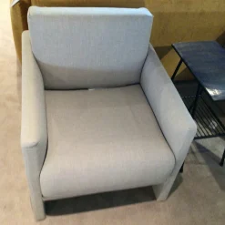 Sessel Cara 2020/009 Stoff Steingrau Grau Sitzkomfort Classic Mit Kunststoffgleitern