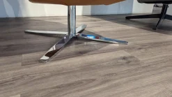 Sessel Castello Leder Canyon Cognac Braun Füße Verchromt