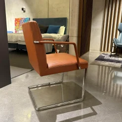 Sessel Chancellor Conference Leder SC75 Cognac Braun mit Arm