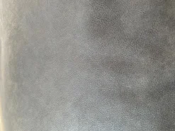 Sessel Chiara Leder PLX Tessuto 9620 Anthrazit Gestell Und Füße Stahl Verchromt Mit Hocker